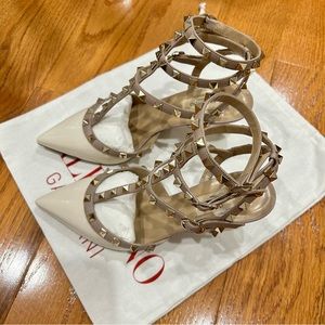 Valentino Rockstud Heels Ivory